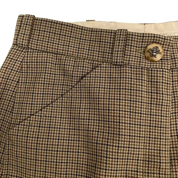 Hermes Jodhpur Houndstooth Riding Pants Wool Equestrian Ankle Buttons Barrel 42 - Picture 7 of 11